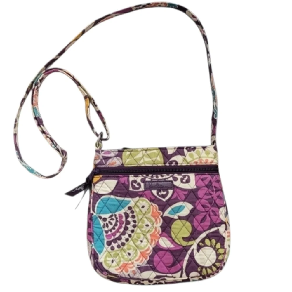 Vera Bradley Little Hipster Crossbody Purse In Plum Crazy